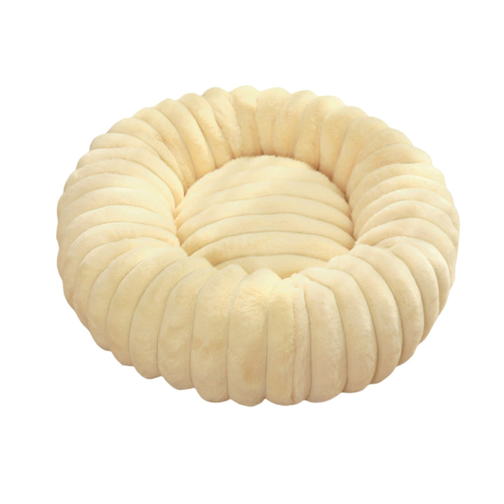 Long Plush Rabbit Fur Round Pet Bed: The Ultimate Comfort for Your Furry Friends